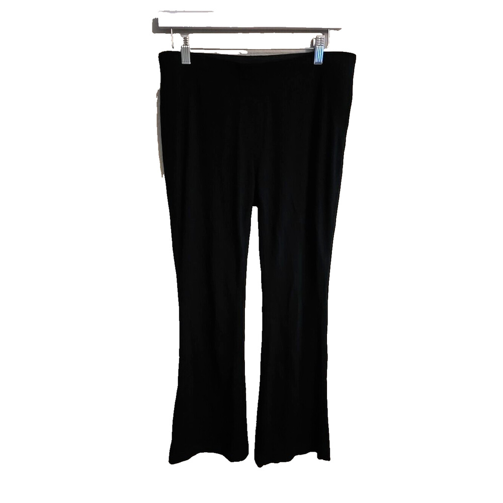 Chico's Black Flared High Rise‎ Pull On Casual Trouser Pants Womans Size 0/4